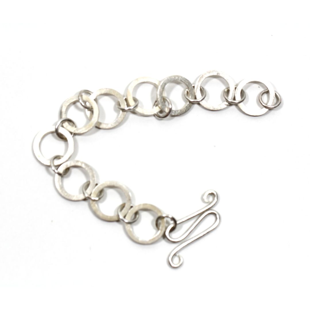 chunky square link clasp bracelet
