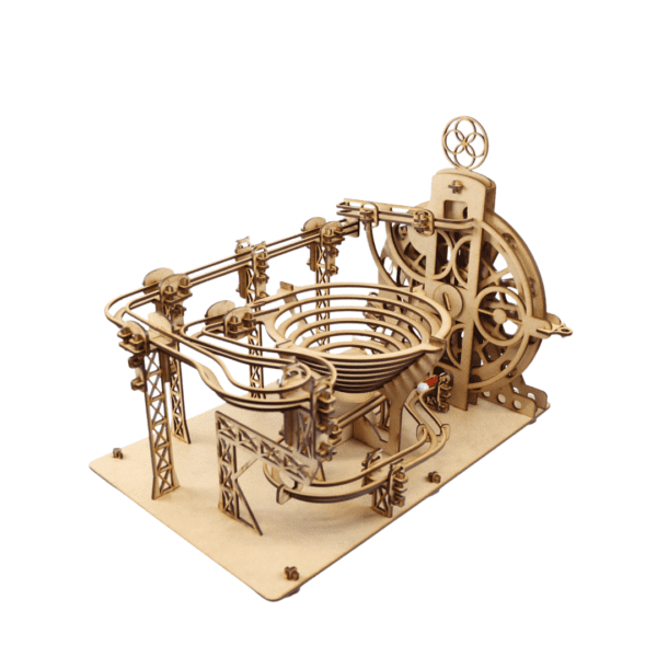 Laser-Cut Wooden Marble Run Puzzle - Image 3