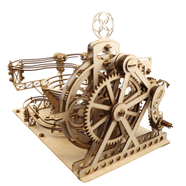 Laser-Cut Wooden Marble Run Puzzle - Image 5