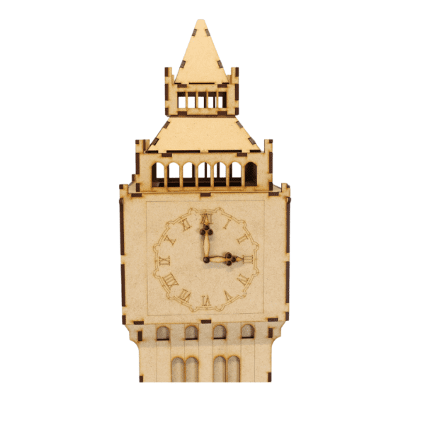 Big Ben Wooden 3D Puzzle - Handcrafted Laser Cut Puzzle - Image 4