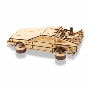 DeLorean Time Machine 3D Wooden Puzzle – 3D Model DIY Kit with No Instructions
