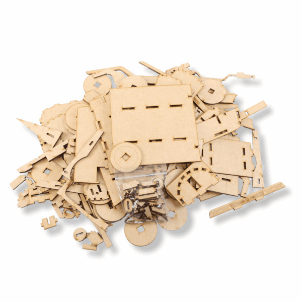 DeLorean Time Machine 3D Wooden Puzzle – 3D Model DIY Kit with No Instructions - Image 10
