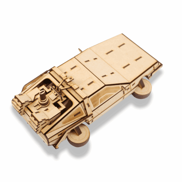 DeLorean Time Machine 3D Wooden Puzzle – 3D Model DIY Kit with No Instructions - Image 4
