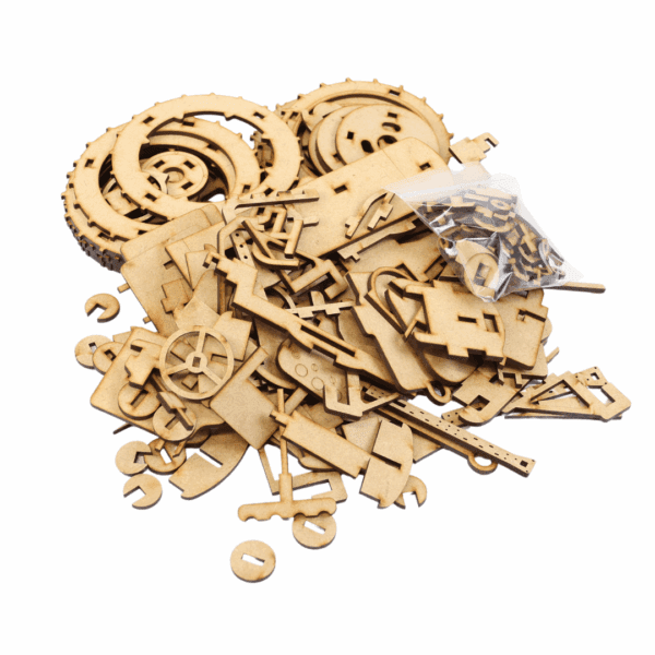 3D Wooden Farm Tractor Puzzle – Laser Cut DIY Craft Kit with Custom Engraving - Image 10