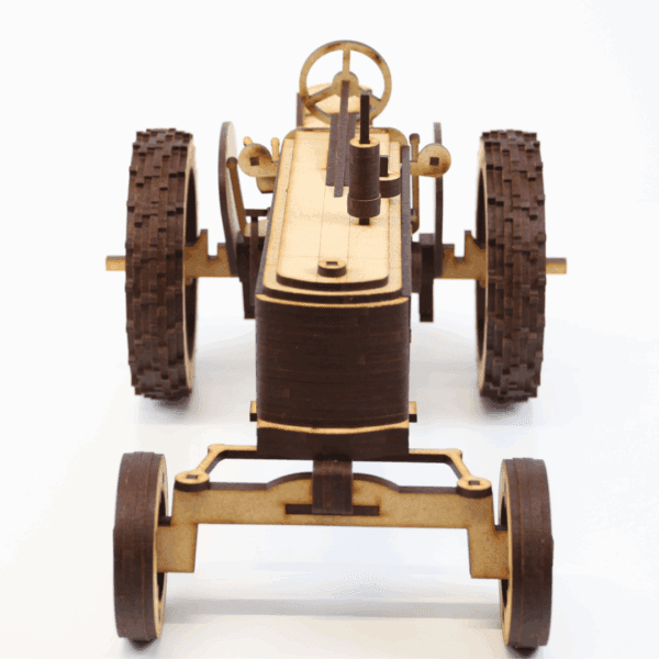 3D Wooden Farm Tractor Puzzle – Laser Cut DIY Craft Kit with Custom Engraving - Image 7