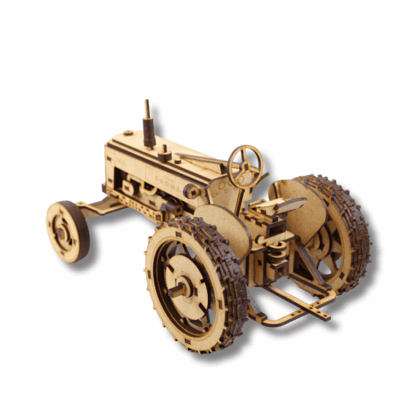3D Wooden Farm Tractor Puzzle – Laser Cut DIY Craft Kit with Custom Engraving - Image 6