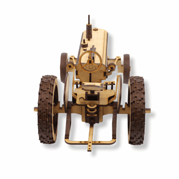 3D Wooden Farm Tractor Puzzle – Laser Cut DIY Craft Kit with Custom Engraving - Image 8