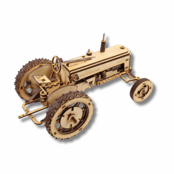 3D Wooden Farm Tractor Puzzle – Laser Cut DIY Craft Kit with Custom Engraving - Image 5