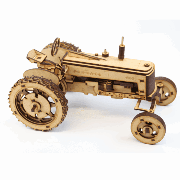 3D Wooden Farm Tractor Puzzle – Laser Cut DIY Craft Kit with Custom Engraving - Image 9