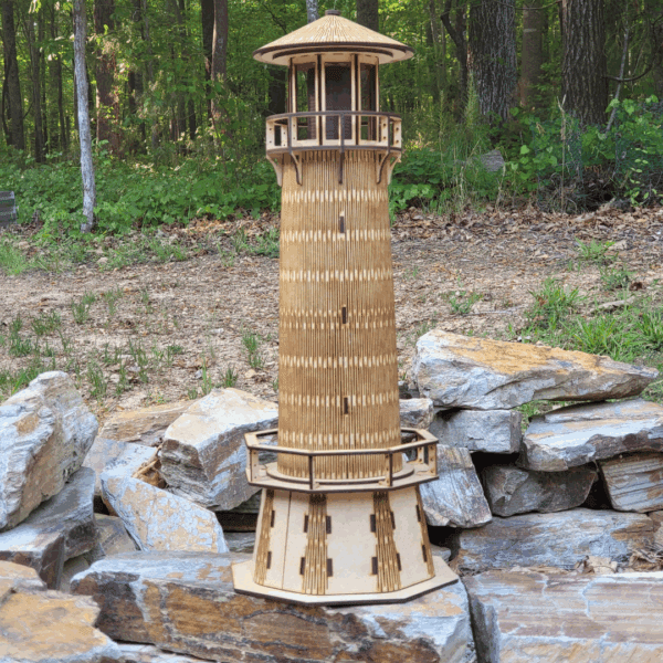 Wooden Lighthouse 3D Puzzle – Handcrafted Laser Cut DIY Coastal Decor - Image 3