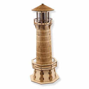 Wooden Lighthouse 3D Puzzle – Handcrafted Laser Cut DIY Coastal Decor