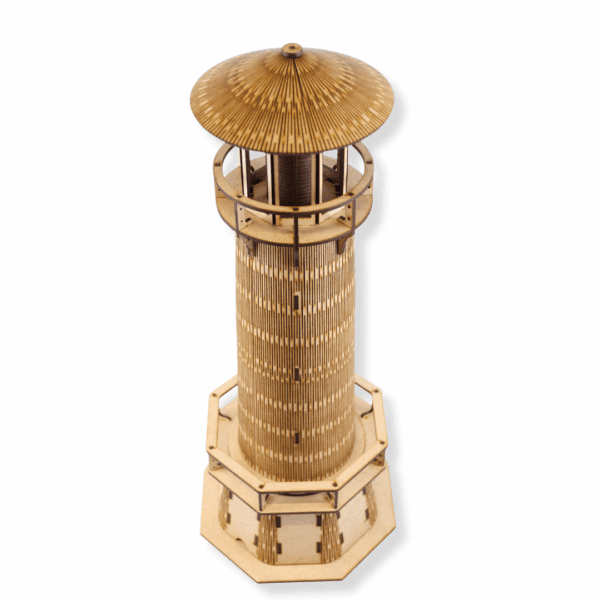 Wooden Lighthouse 3D Puzzle – Handcrafted Laser Cut DIY Coastal Decor - Image 7