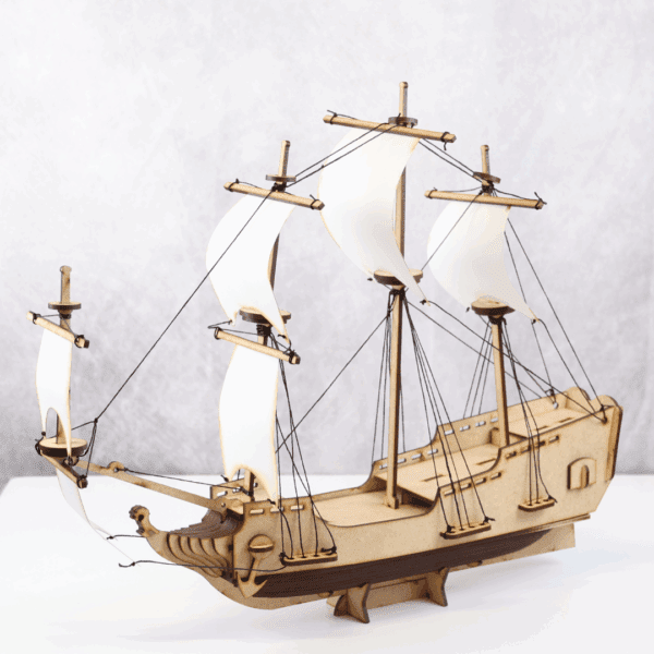 Pirate Ship Puzzle Laser Cut 3D Model DIY Kit
