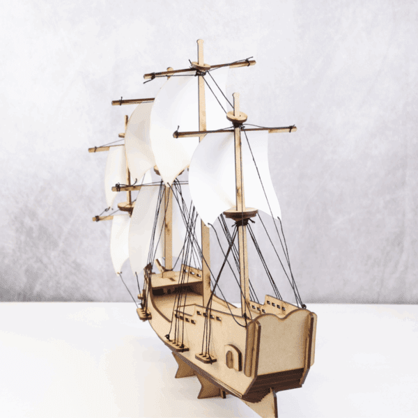 Pirate Ship Puzzle Laser Cut 3D Model DIY Kit - Image 6