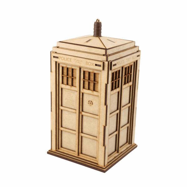 Time Travel Police Box Puzzle – DIY 3D Wooden Model Kit - CKS Ventures
