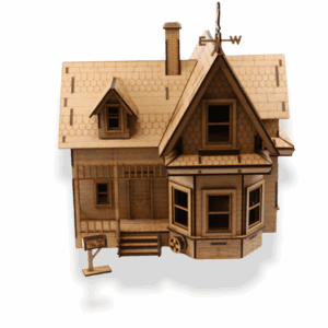 Balloon-Ready Adventure House Wooden Puzzle – 3D DIY Puzzle Kit